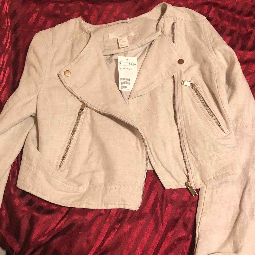 H&M motto Jacket- cream never worn